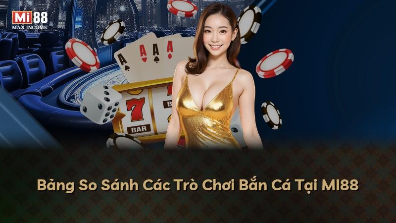 Bảng So Sánh Các Trò Chơi Bắn Cá Tại MI88